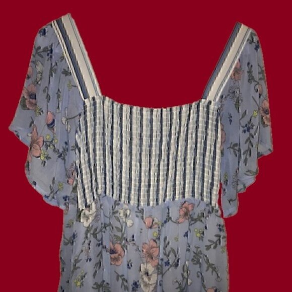 NWT Floral Print Babydoll Summer Dress - Size M - Picture 2 of 8